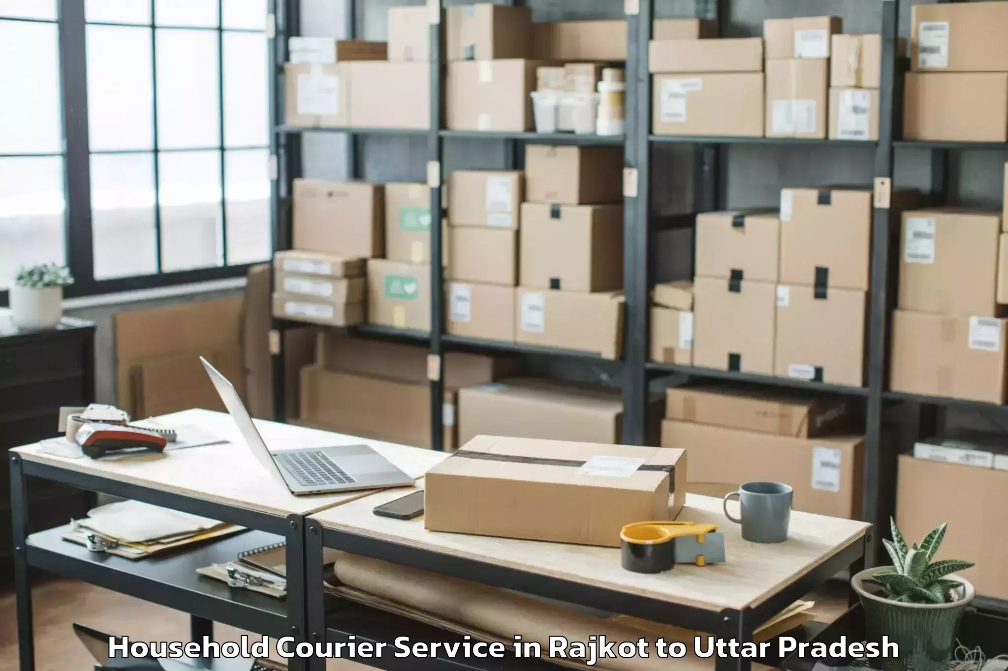 Hassle-Free Rajkot to Miranpur Katra Household Courier